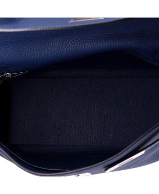 Kelly 32 Handbag Blue Togo with Palladium Hardware