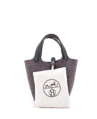 PM Picotin Lock Bag Felt with Leather