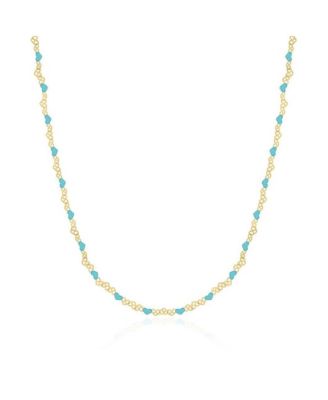 Enamel Heart Link Necklace 14K Gold-Plated Sterling Silver