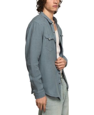 Men's Spread Collar Western Shirt