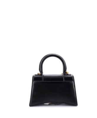 Small Hourglass Top Handle Bag Leather