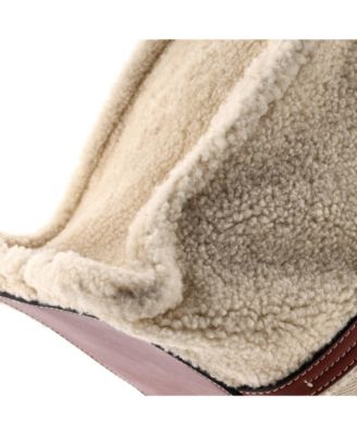 Large Woody Tote Shearling with Leather