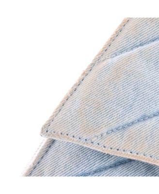 Medium Crush Chain Flap Bag Quilted Denim