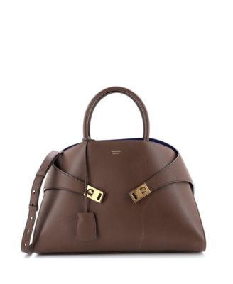 Large Hug Top Handle Bag Leather