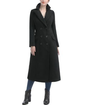 Women's Ovie Double Breasted Wool Blend Long Coat