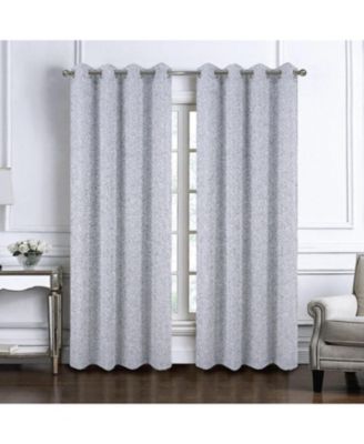 100% Polyester 140 GSM Lava Jacquard Grommet Curtain Panel 54" x 84" Silver