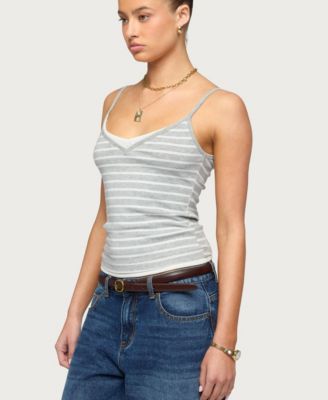 Women's Layered Contrast Striped Tank Top