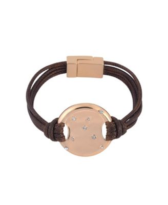 Brown Suede Magnetic Clasp Bracelet
