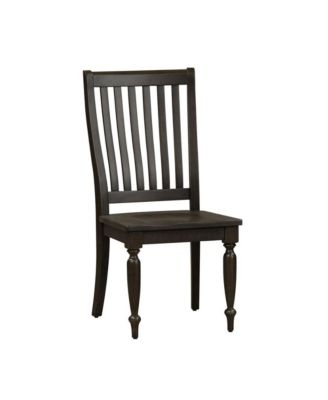 Harvest Home Slat Back Side Chair in Chalkboard