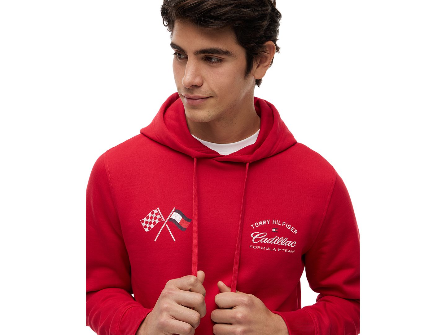 Мужское худи Tommy Hilfiger x Cadillac F1® Varsity Graphic, цвет: Красный — фото 3