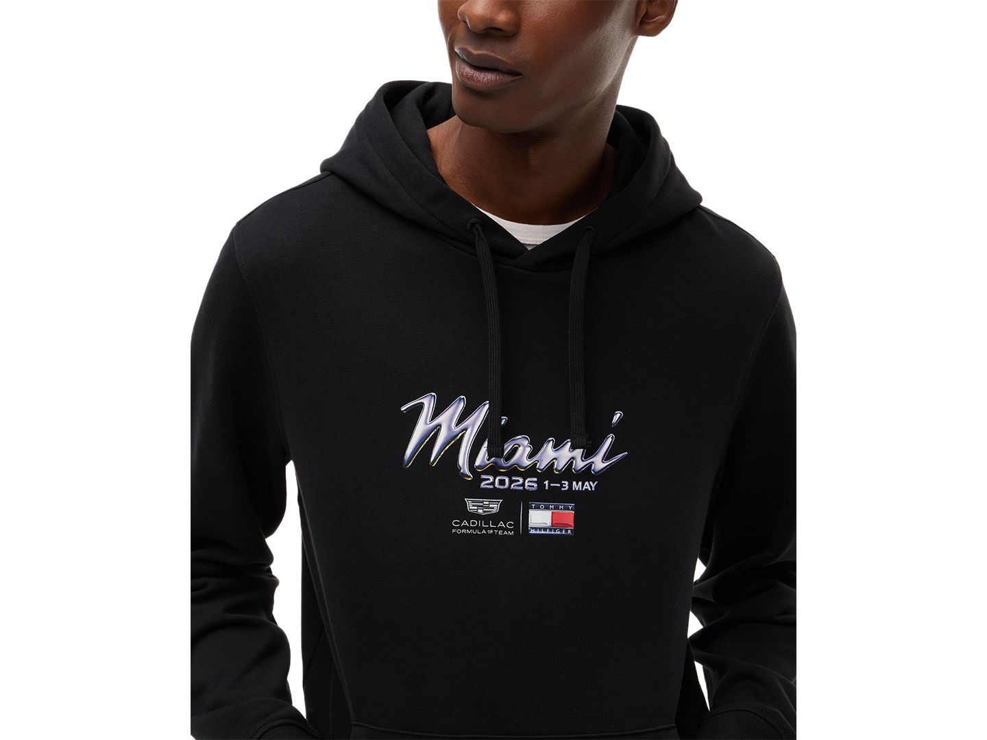 Мужское худи Tommy Hilfiger x Cadillac F1® Miami Graphic, цвет: Чёрный — фото 3