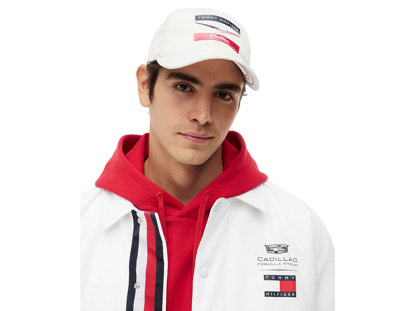 Мужская кепка Tommy Hilfiger x Cadillac F1® Chevron, цвет: Оптический белый — фото 4