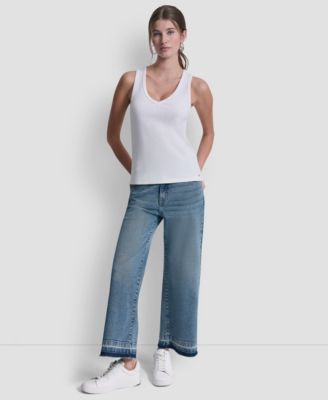 Women's Rhinestone V-Neck Tank Top