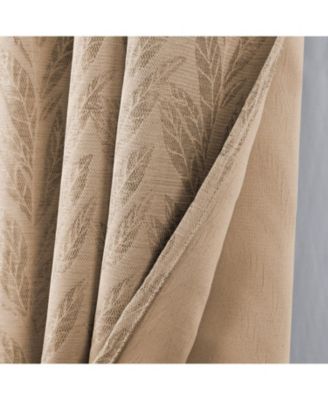 100% Polyester 270 GSM Reba Luxury Jacquard Blackout Grommet Curtain Panel 54" x 90" Taupe