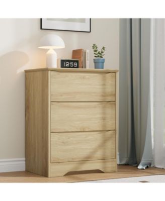 Wood Tall Modern 3-Drawer Dresser