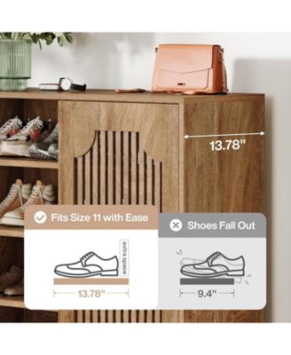 Shoe Cabinet with Doors, 5-Tier Shoe Storage Cabinet with Adjustable Shelves