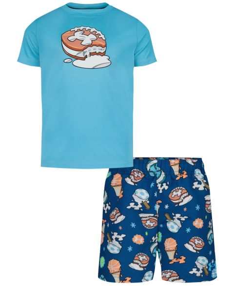 Купальники Under Armour Boys' 4-7 Ice-Cream Printed Swim T-Shirt and Shorts, 2-Piece Set