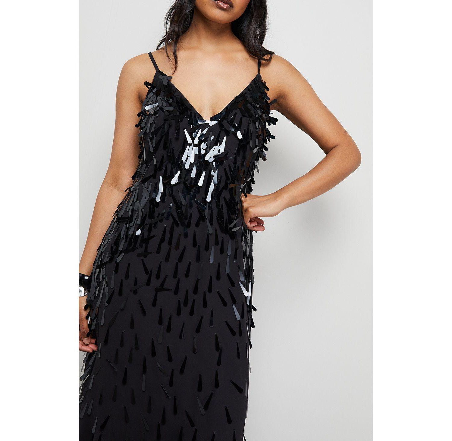 Women's Premium Teardrop Embellished Midi Dress