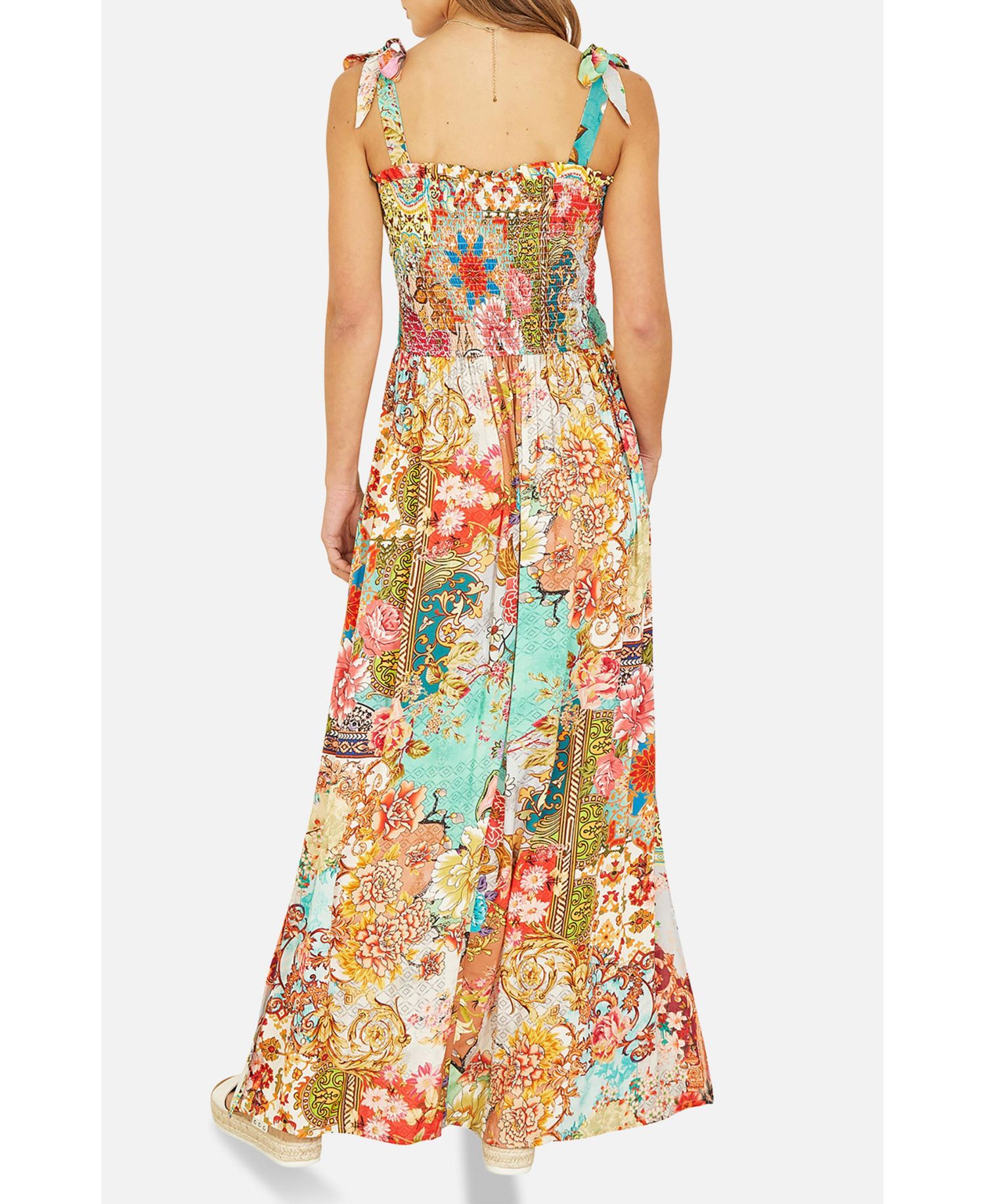 Women's Patchwork Split Hem Maxi Dress
