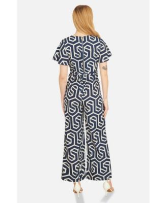 Women's Sculpting Wrap Wide Leg Maxi Jumpsuit