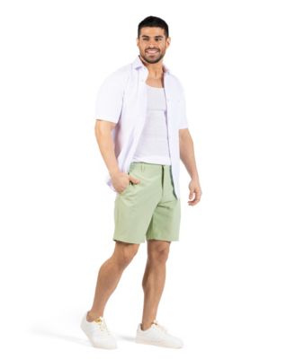 Men's Solid Seersucker Short Sleeve Shirt