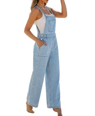 Women's Square Neck Zipper Closure Unlined Jumpsuit