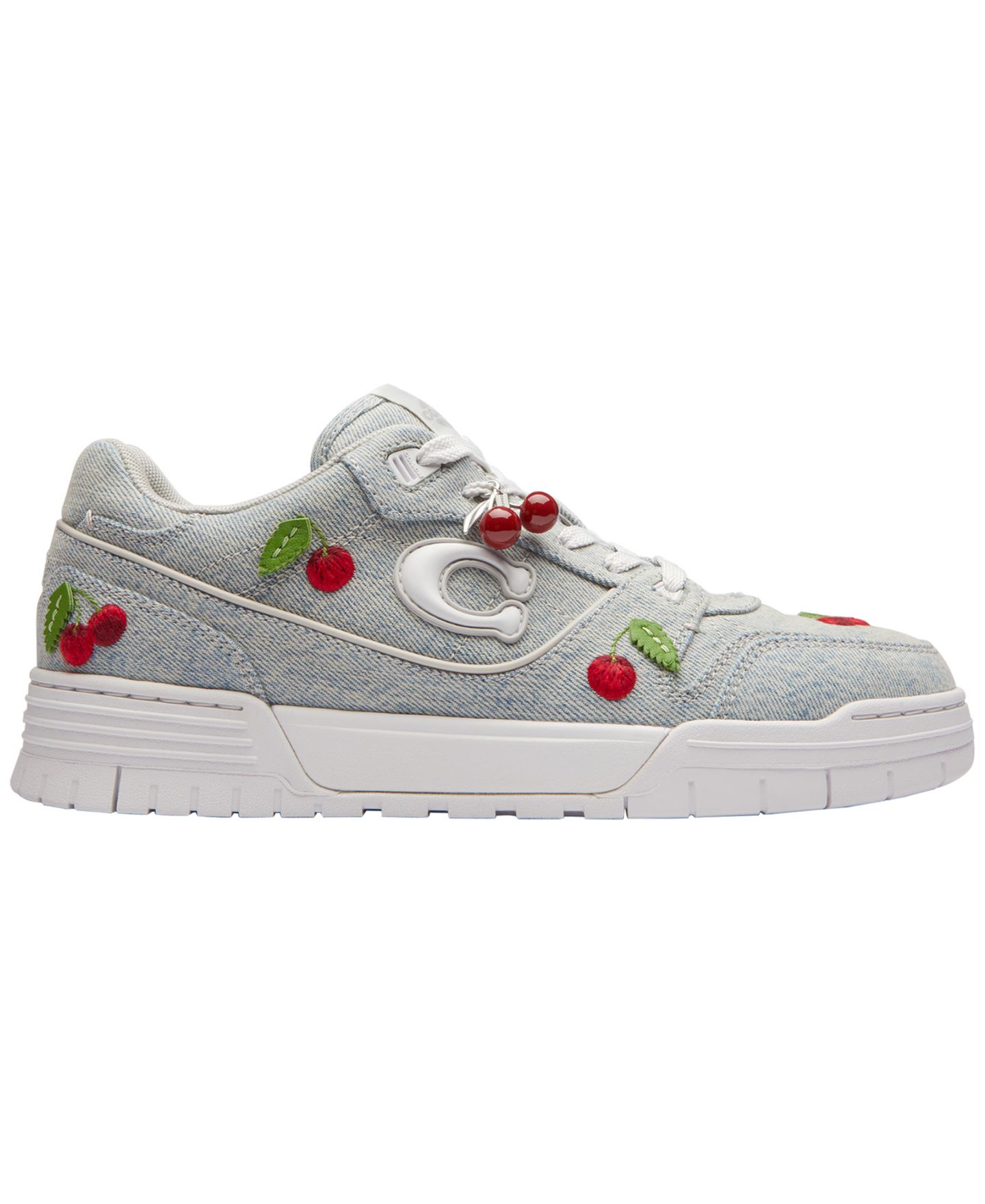 Женские кроссовки COACH Soho Cherries Round Toe, цвет: Джинсовый / Белый — фото 2