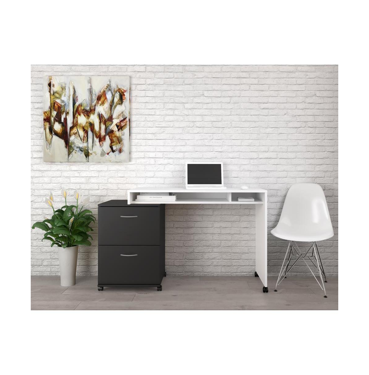 Nexera 2-Drawer Essentials Rolling Filing Cabinet