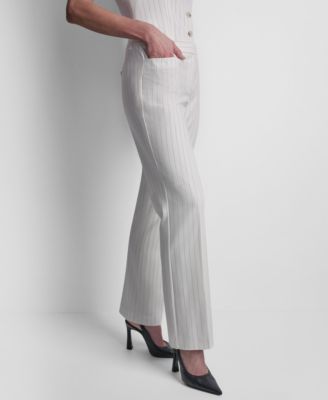 Women's Pinstripe Flared Fit Pants