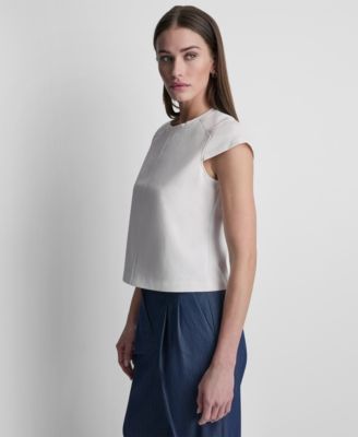 Women's City Ponte Cap-Sleeve Knit Top