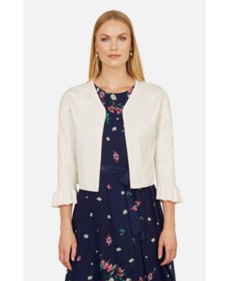 Women's Bell Sleeves Cropped Cardigan