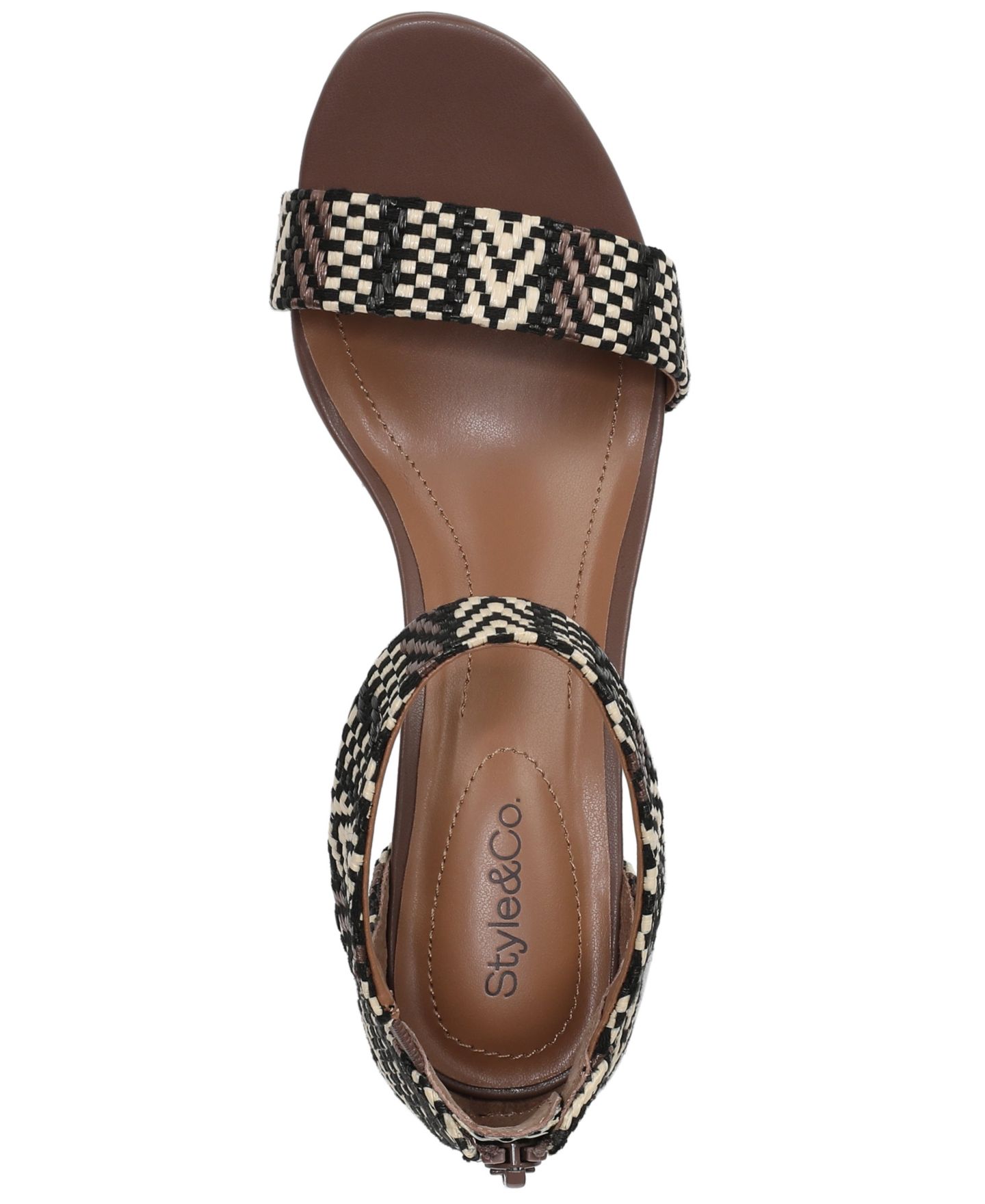 Женские сандалии Style & Co Paycee Two-Piece Mid-Heel Dress Sandals, цвет: Bison Raffia — фото 4