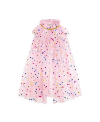 Girls Pink Confetti Cape