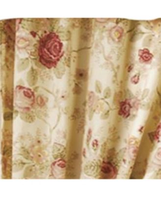 Greenland Home Fashion Antique Rose Window Panel Pair