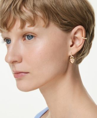  Gold-Tone Plated Mismatched Idyllia Drop Earrings 