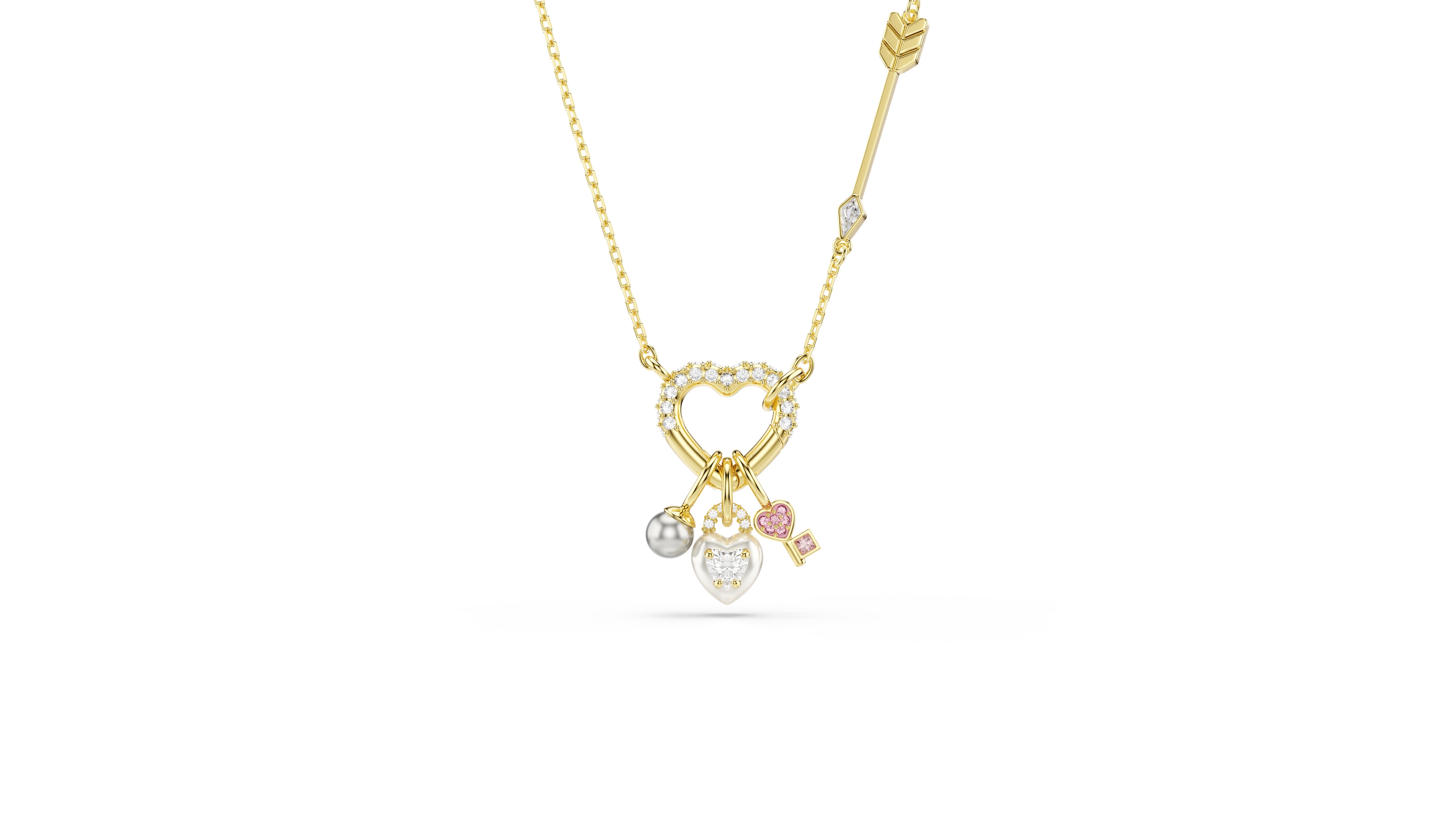 Swarovski Gold-Tone Plated Heart Idyllia Pendant Necklaces