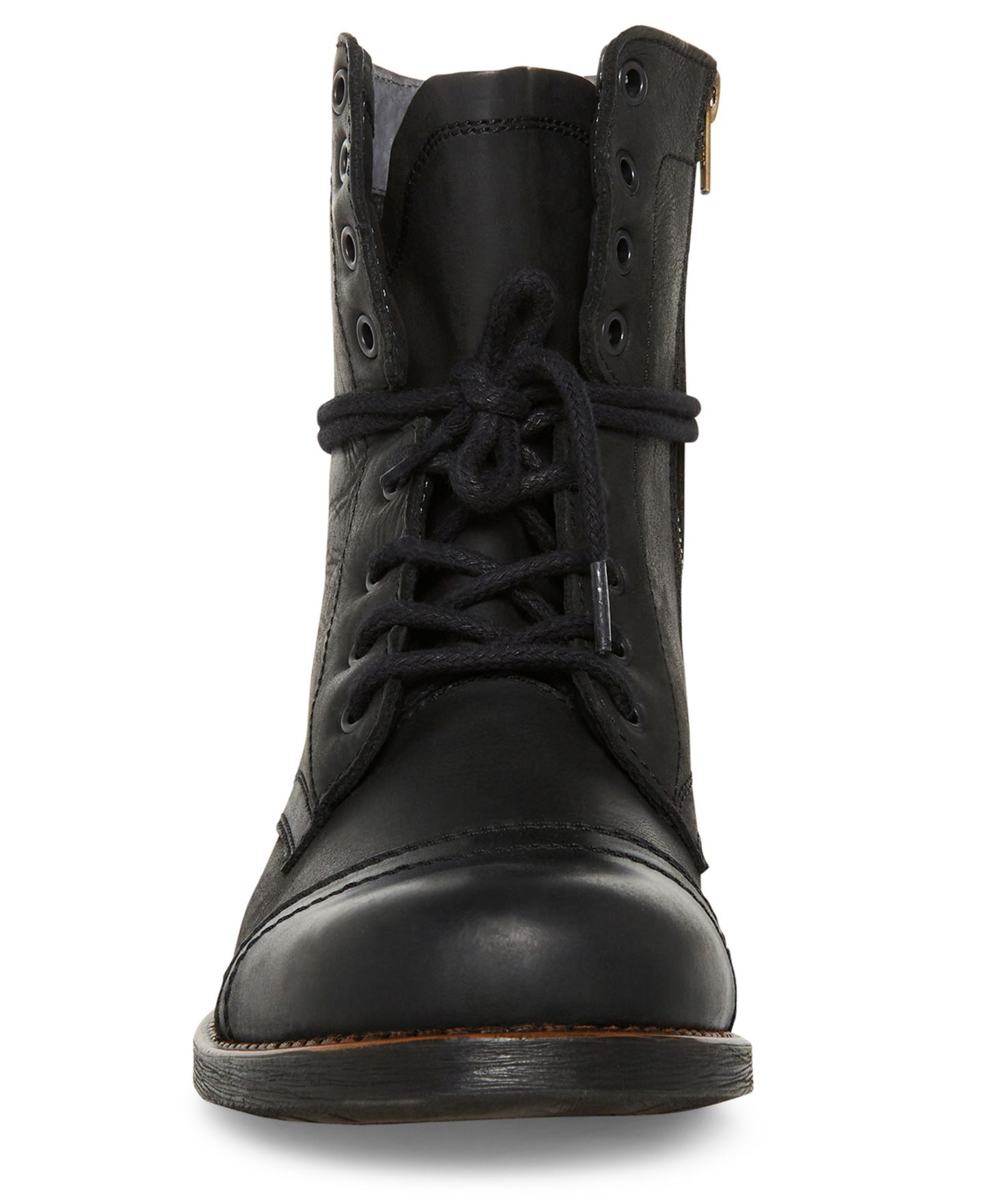 Мужские ботинки Steve Madden Troopah Leather, цвет: Чёрный кожаный — фото 6