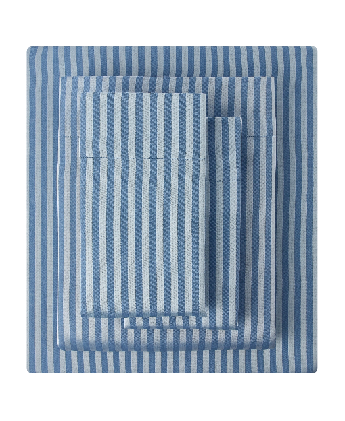 Macy's Dobby Stripe 200-Thread Count Cotton Blend 4-Pc. Sheet Set