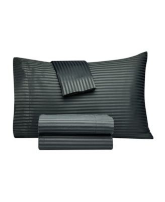 Dobby Stripe 200-Thread Count Cotton Blend 4-Pc. Sheet Set, Queen