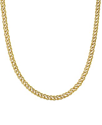 Link Harlequin Necklace in 10k Yellow Gold