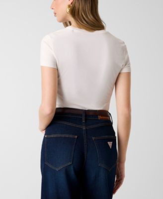 Women's Embellished Lace Logo Short-Sleeve T-Shirt