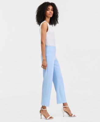 Petite Straight-Cut Hollywood Waist Pants