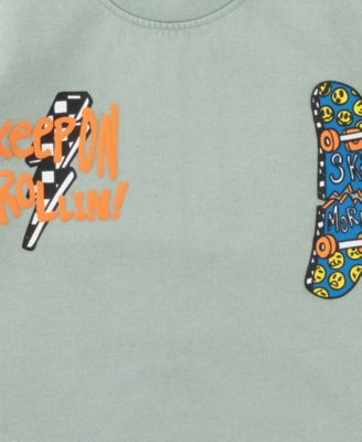 Boys' 2T-7 Graphic Print T-Shirt and Shorts, 2-Piece Set