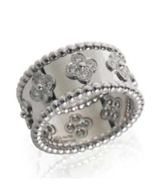 Van Cleef & Arpels Diamond Perlee Clovers Ring