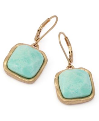 Turquoise Stone Drop Earrings