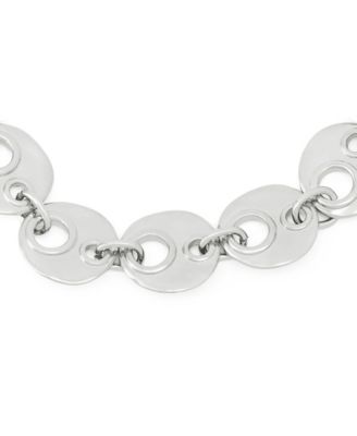 Rhodium Mariner Link Collar Necklace