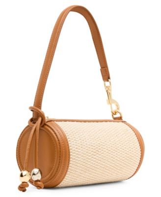 Bpriya Small  Raffia Barrel Bag