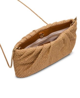 Palomaa Pleated Small Raffia Clutch