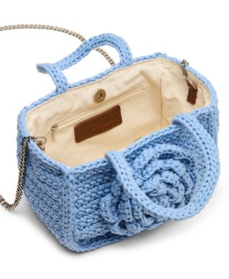Luvly Crochet Rose Small Tote Bag
