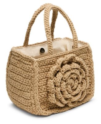 Luvly Crochet Rose Small Tote Bag